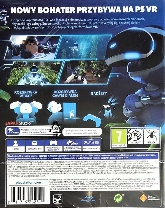 ASTRO BOT RESCUE MISSION PL Playstation 4 PS4 Nowa Sklep Multigames Kraków