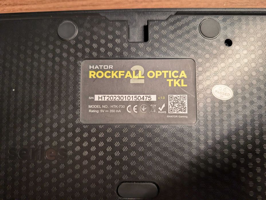 Клавіатура HATOR Rockfall 2 Optica TKL black