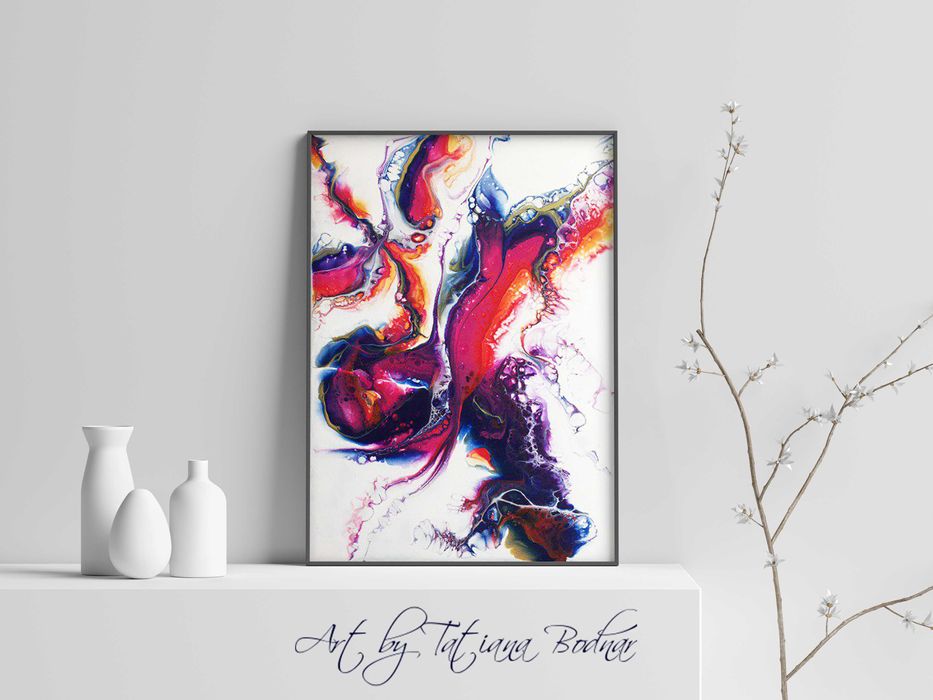 Интерьерная картина жидким акрилом.