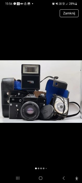 Zenit 11 Black + Helios 44M 58mm f/2 + Leningrad + Hanimex Flash