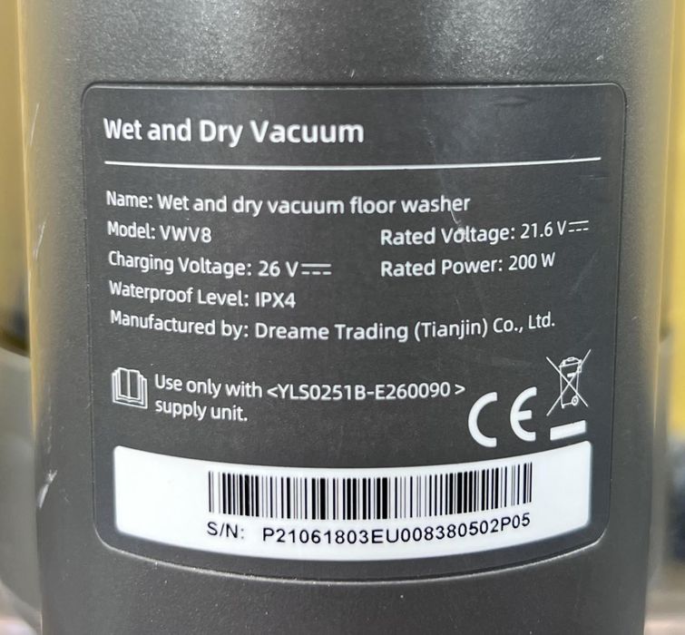 Пилосос акумуляторний Dreame Wet&Dry Vacuum Cleaner H11 Max Мийний Для сухого та вологого прибирання Б.У.