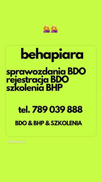 rejestracja BDO, sprawozdania BDO