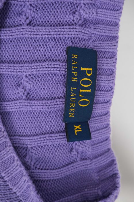 Ralph Lauren warkoczowy bawełniany sweter damski r XL