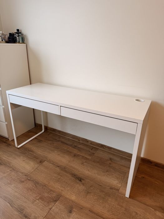 Ikea micke biurko 2 szulfady biale