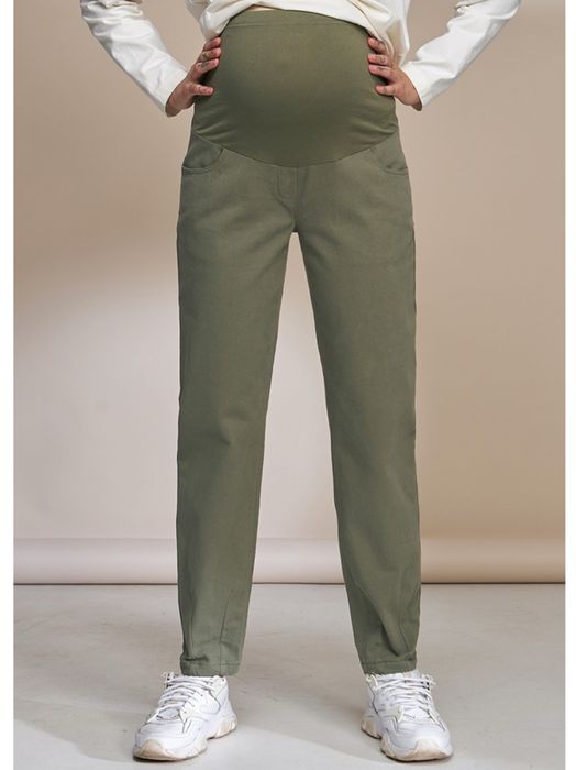 Спортивні штани для вагітних Юла Мама Lone темна оливка XL