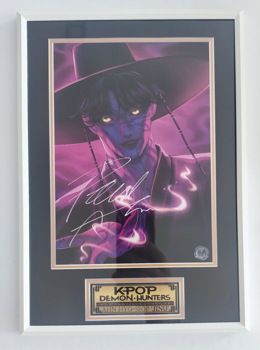 Moldura K-Pop Demon Hunters - Jinu com Autógrafo (A4)
