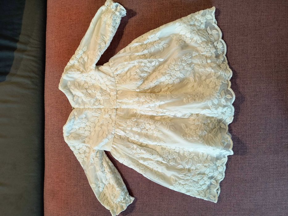 Sukienka koronkowa do chrztu rozmiar 86