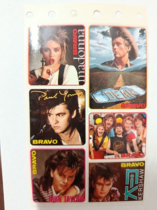 Lote de AUTOCOLANTES  Musicais ( anos 80 )
