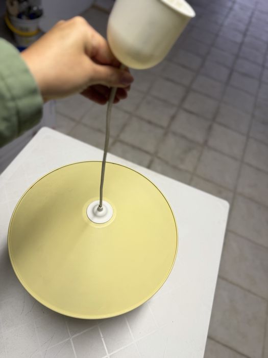 Candeeiro de teto em metal, amarelo, diâmetro: 40cm