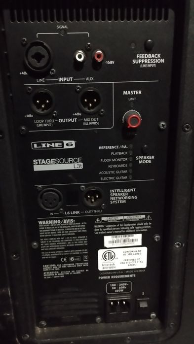 Colunas Amplificadas com Mixer Integrado Line 6 L3t - Par