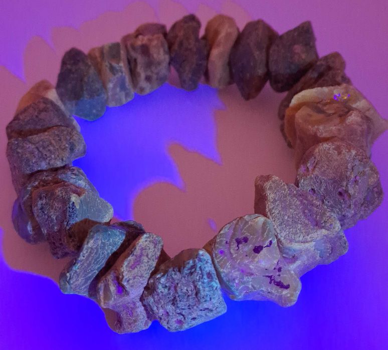 Bransoletka z bursztynu, BURSZTYN bałtycki surowy koniak cytryna #1484