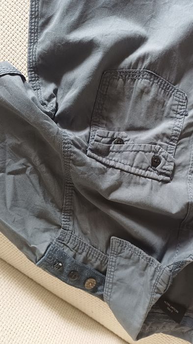 Szaro stalowa koszula z krótkim rękawem,  NEXT rozm  134