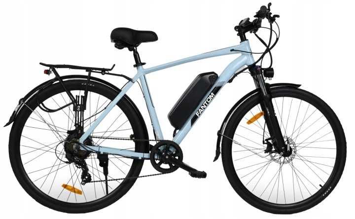ROWER ELEKTRYCZNY męski 28 trekkingowy ZE WSPOMAGANIEM 60-70km Shimano