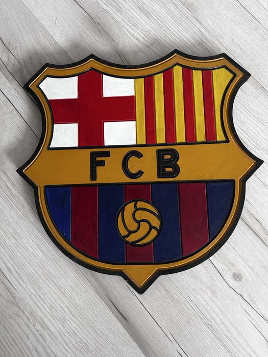 Herb fc Barcelona ręcznie malowany