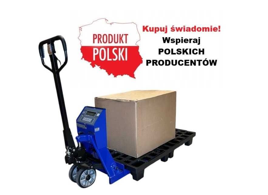 Paleciak z wagą KPZ 71-9X. Wózek paletowy z wagą, autentyczny POLSKI.