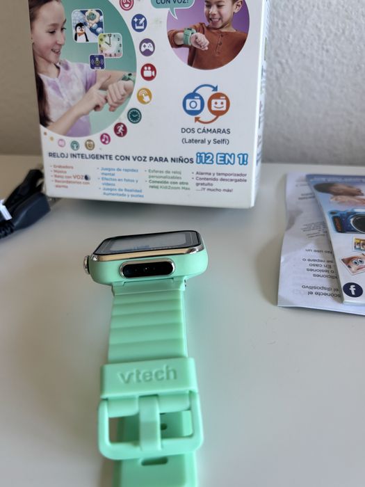 VTech KidiZoom Smartwatch MAX Verde Água | Câmara Dupla