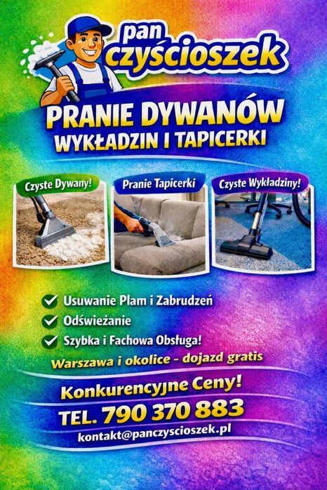 Pranie kanap, wykładzin, dywanów, tapicerki