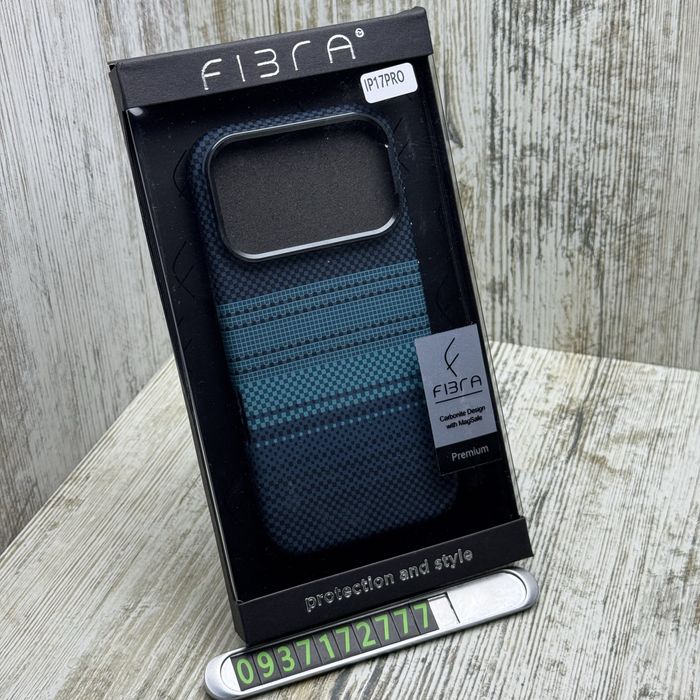 Чехол тонкий Fibra Carbonite MagSafe на iPhone 17 Pro Max/ 17 Pro. Carbon Style Pitaka Чохол