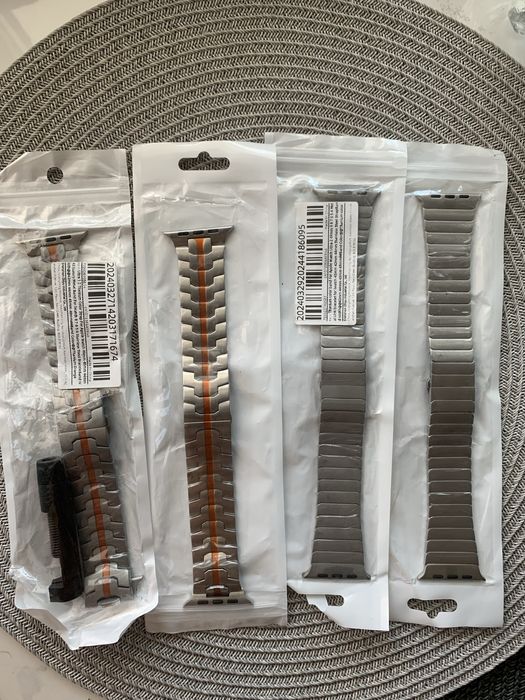 Браслет металический титановый для apple watch 42/44/45/49 mm ultra