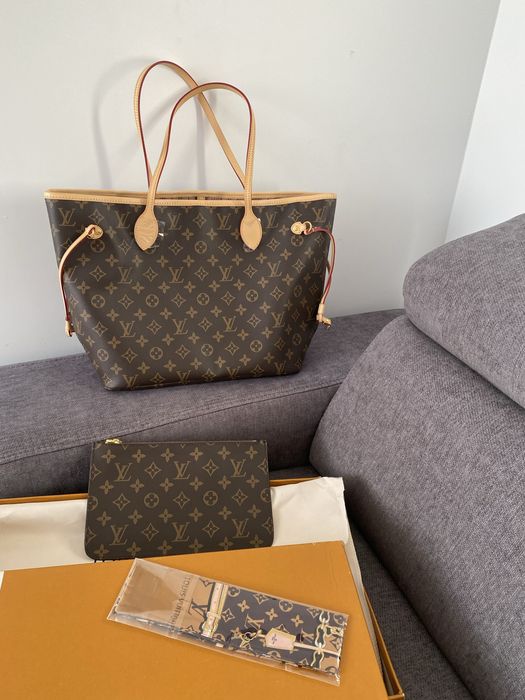 Torebka damska LV Louis Vuitton Neverfull MM Monogram skóra naturalna