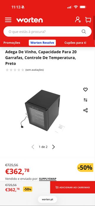 Arca / Adega para Vinhos Silver | Espaço para 20 Garrafas