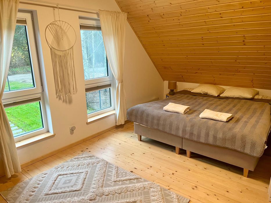 Domek na Mazurach, Kownatki, balia, kominek