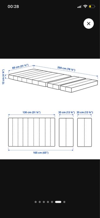 Cama MINNEN com estrado e colchão