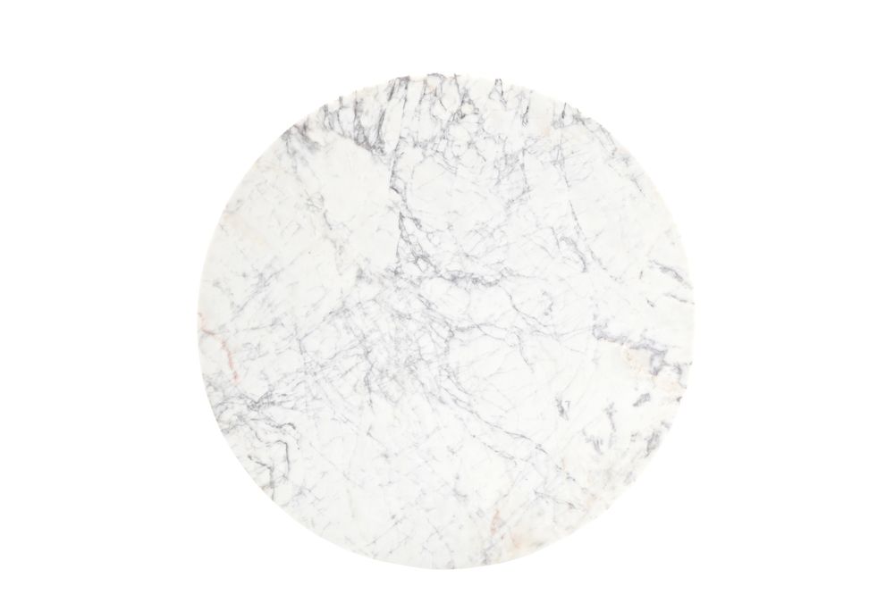 Stolik okrągły z marmuru z ażurową drewnianą podstawą - 4 warianty