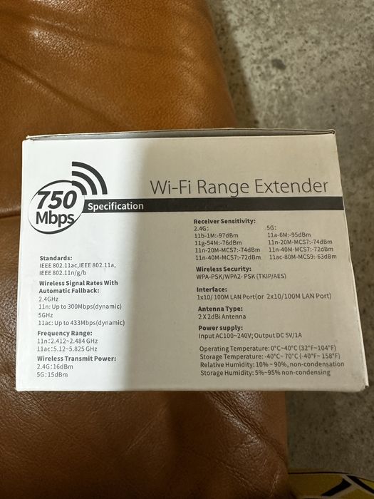 Ретранслятор Wi-Fi Kebidu двухдиапазонный 300/1200 Мбит/с 2,4/5G Ч