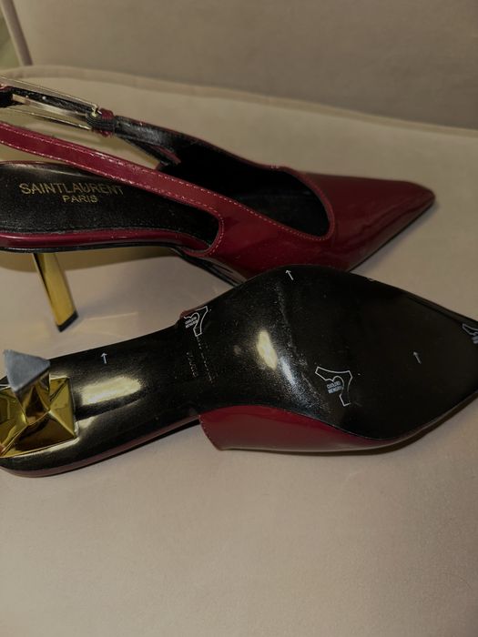 Saint laurent бордові каблуки