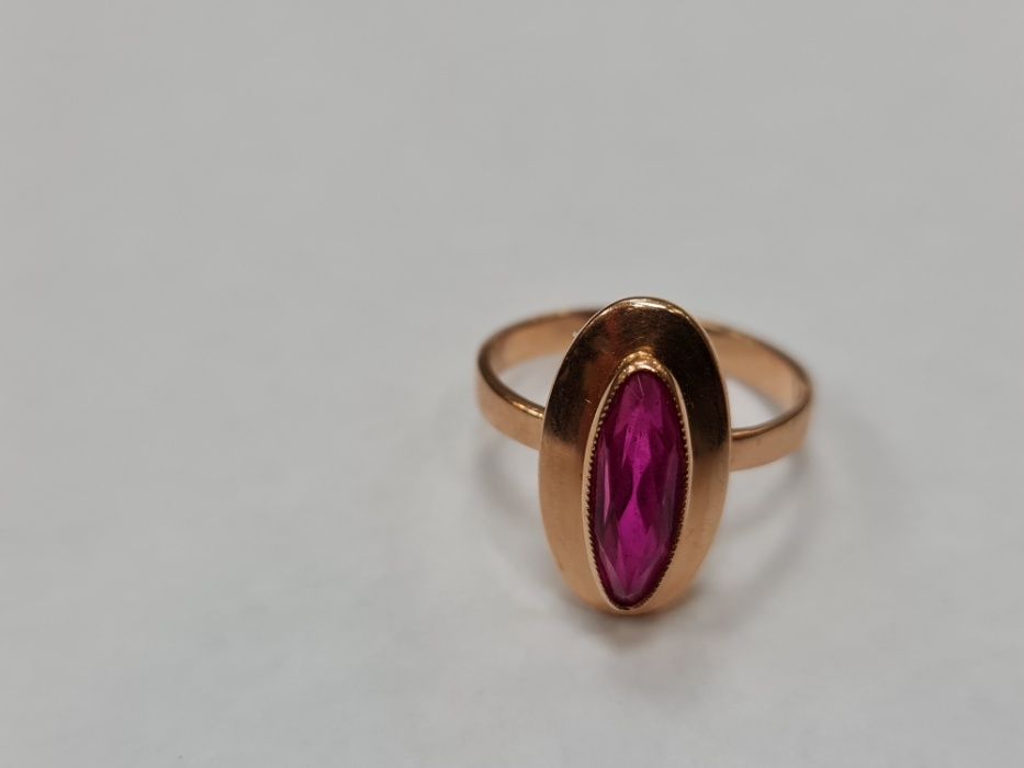 II poł. XX wieku! Złoty pierścionek/ Radzieckie 583/ 4.09 gram/ R14