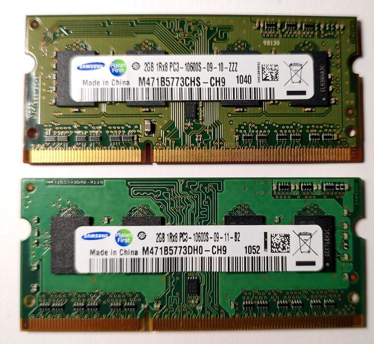 Оперативная память RAM Samsung / DDR3 / 1333 мГц / SODIMM