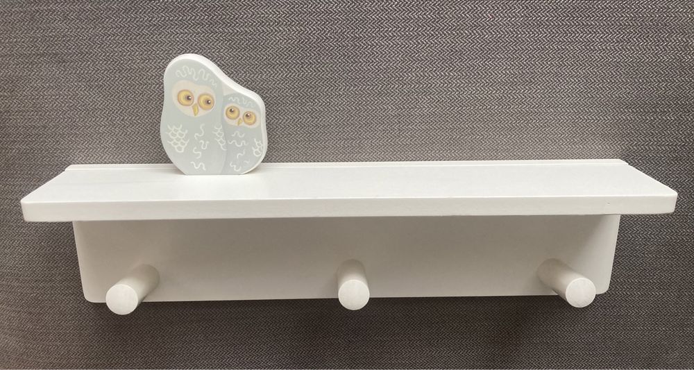 IKEA KLADE, Wieszak 3 gałki, 10x38cm, BIAŁY