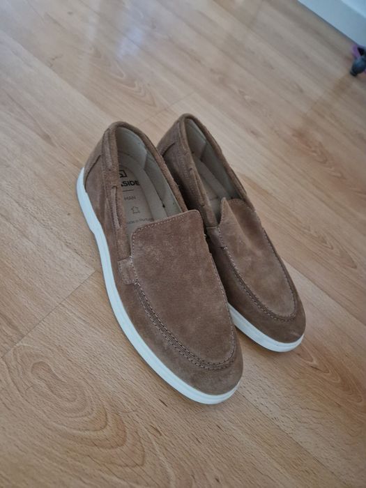 Mocassim de camurça marrom masculino 42