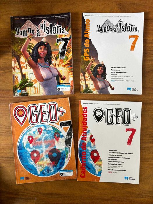 Livros escolares / Manuais e cadernos 7º ano - inglês, matematica, portugues,  e todas as outras disciplinas / Salesianos