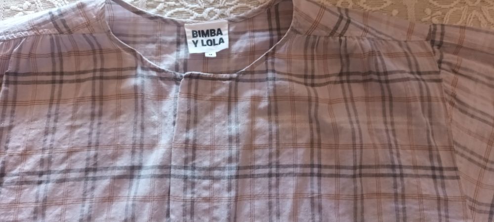 Blusa bimba e  lola xadrez
