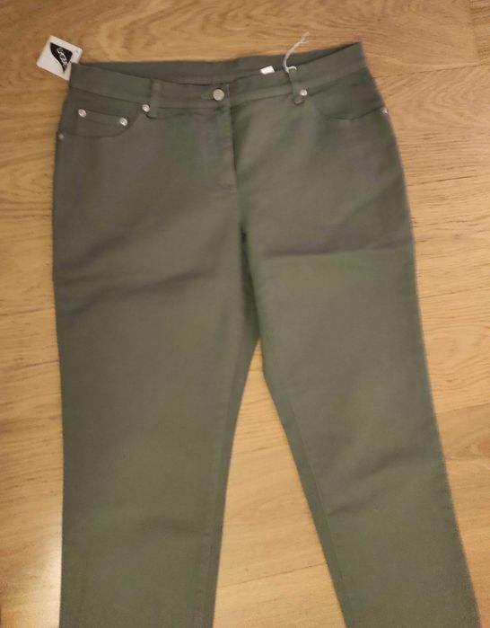 Spodnie damskie jeansowe dżins khaki Bon Prix roz. 46