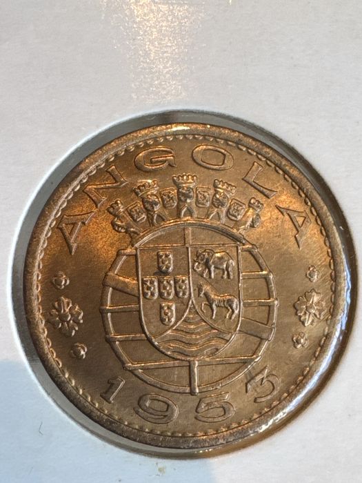 1$ 1953 Angola moeda rara