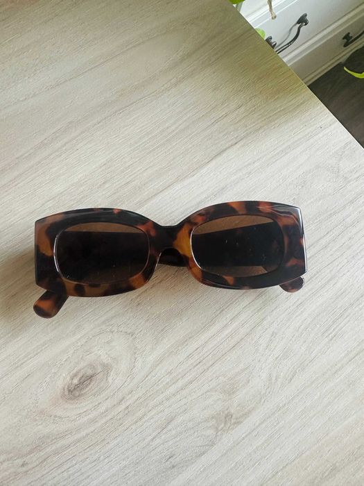 Modne okulary przeciwsłoneczne w panterkę - NOWE