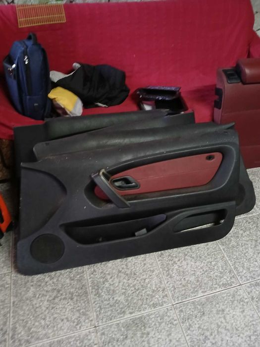 Bancos traseiros e quartelas bmw e46 compact pack m original vermelho