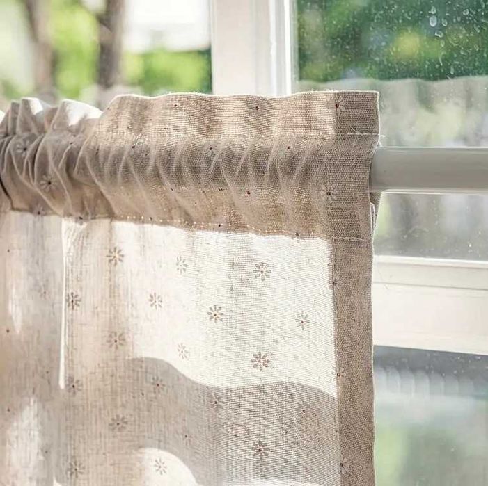 Zazdroska z koronką, boho, beżowa ecru, kwiat, kwiaty, 150x45cm