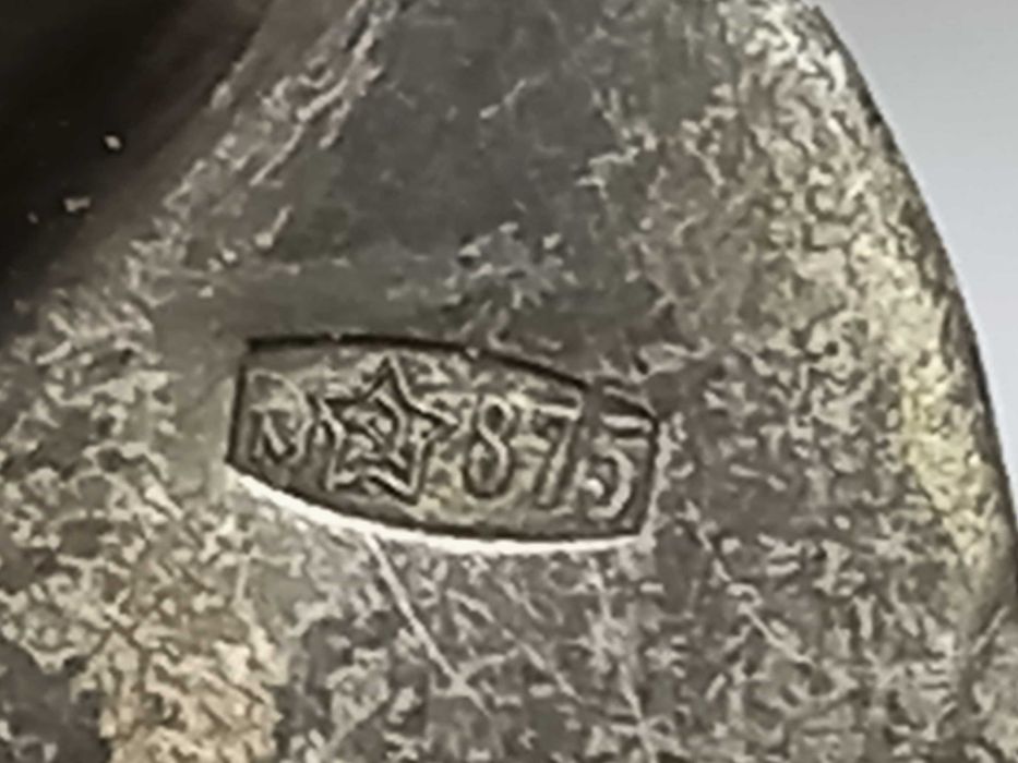 Podstakannik, uchwyt do szklanki, srebro 875, Rosja