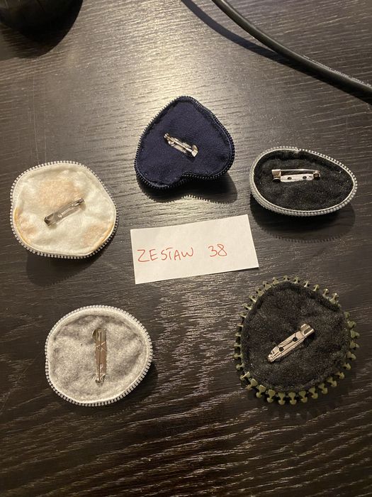 Broszki handmade z suwaków unikat zestaw 38