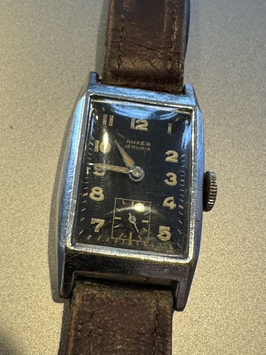 Zwgarek mechaniczny swiss made Anker 15 rubis tank watch