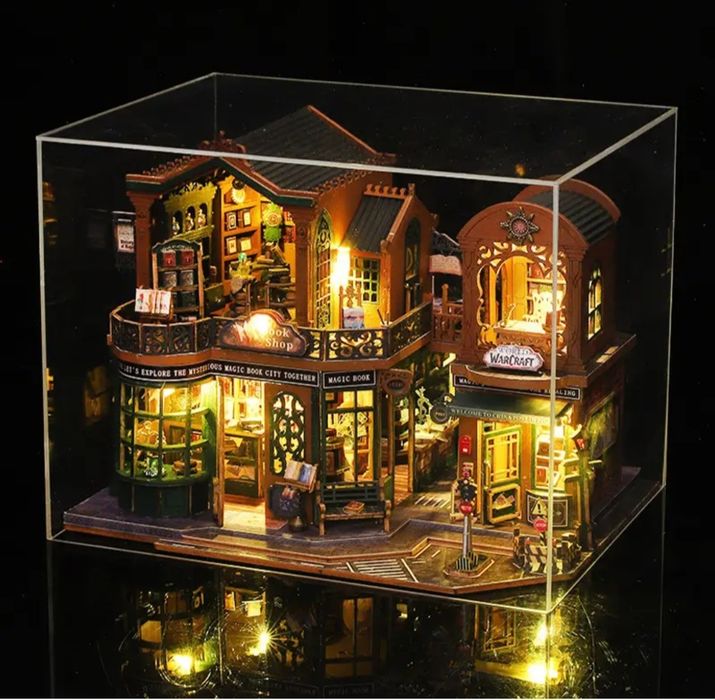 ЛЯЛЬКОВИЙ ДІМ КОНСТРУКТОР 3Д  DIY "HOUSE TWILIGHT BOOK CITY" (Книжкове містечко), збірний румбокс, сборный кукольный конструктор, книжный город