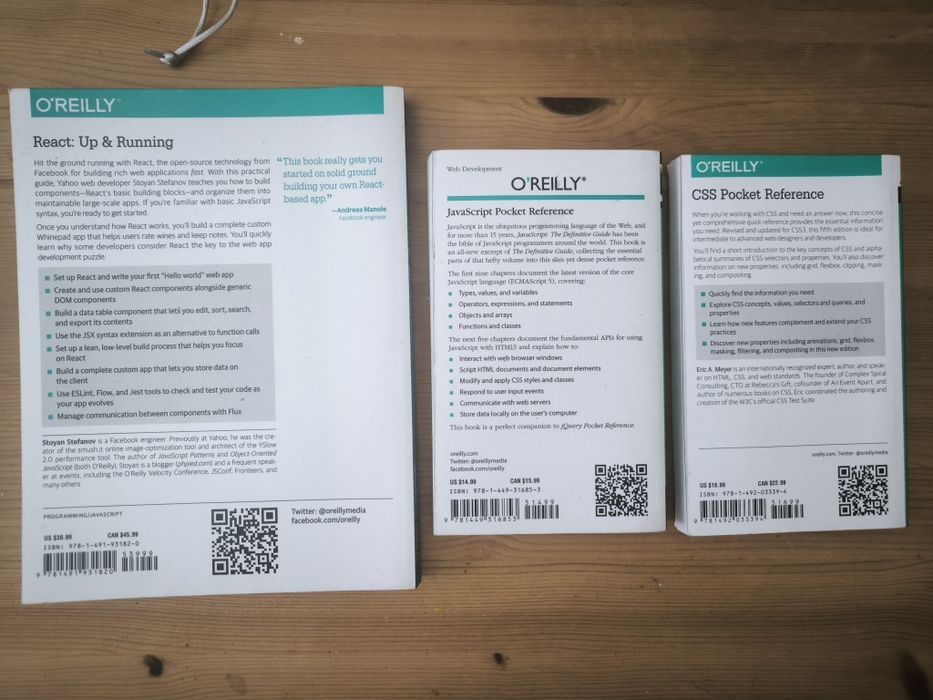 Conjunto de 3 livros O'Reilly para Programação Web
