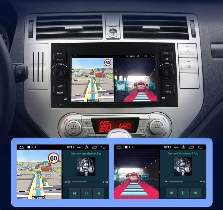 Ford Focus / C-Max / Mondeo – Radio Android 15 7” CarPlay Android Auto 1GB/16GB GPS Nawigacja Stacja Multimedialna WiFi Bluetooth PL