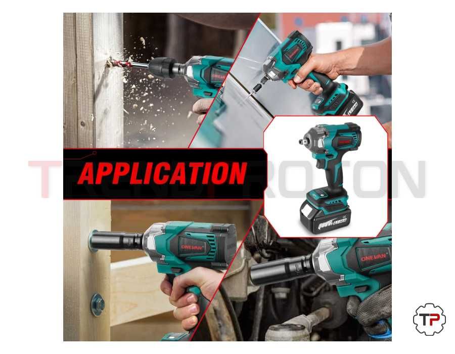 Chave de Impacto 1200Nm c/ Mala de Transporte e Acessórios