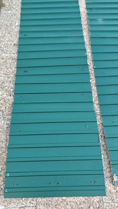 8 chapas onduladas zincadas de vedação verdes