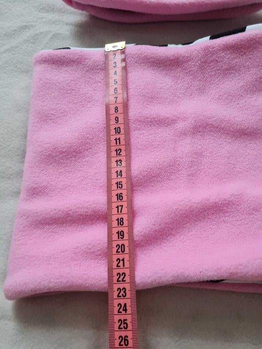 Czapka i komin,panda,bawełna,polar,rękodzieło